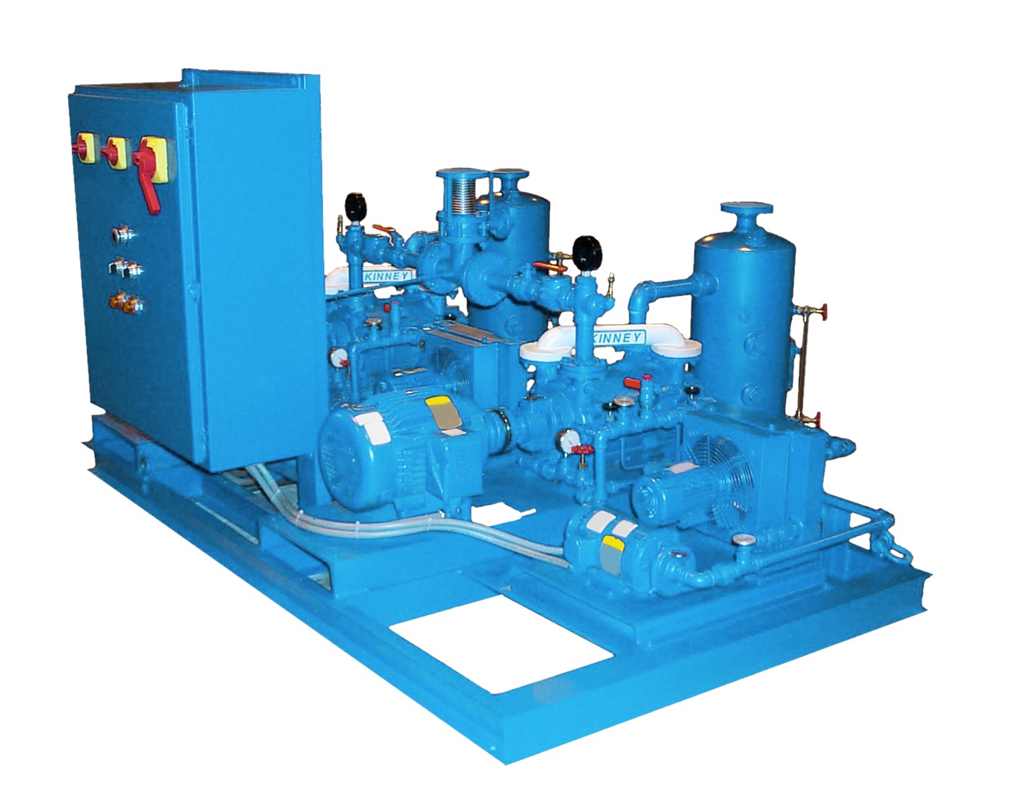 Liquid Ring Vacuum Pump with Mechanical Seals, ACRP, by MD-Kinney. ACRP Liquid Ring Vacuum Systems are fully assembled liquid ring vacuum systems with all required system piping. Air-cooled liquid ring pumps and self-contained vacuum systems for quiet, vibration-free operation. 