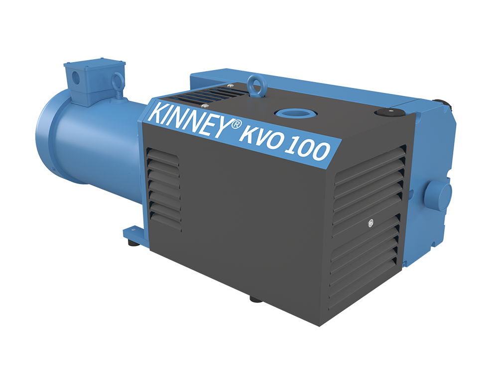 Oil-Sealed Rotary Vane Vacuum Pump, KVO Series, by MD-Kinney. The rotary vane pumps in the KVO Series are ideal where high-volume air is required. These vane pumps are oil-sealed, multi-vane, single-stage, air-cooled, and direct-driven vacuum pumps. MD-Kinney manufactures our rotary vane vacuum systems for rugged and durable use ideal for heavy-construction applications. 