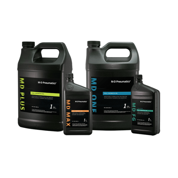 Buy genuine MD lubricants specially formulated for M-D Pneumatics Blowers and Kinney vacuum pumps and vacuum boosters.  