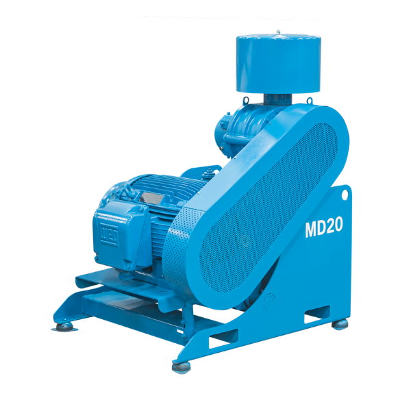 M-D Pneumatics blower packages include MD Compact, QUBE, MPAK, PneuPak, and Engineered Solutions. 
